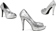 Schoenen Allure - zilver met hoge hakken