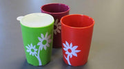 Antislip beker bloemen - Transparant
