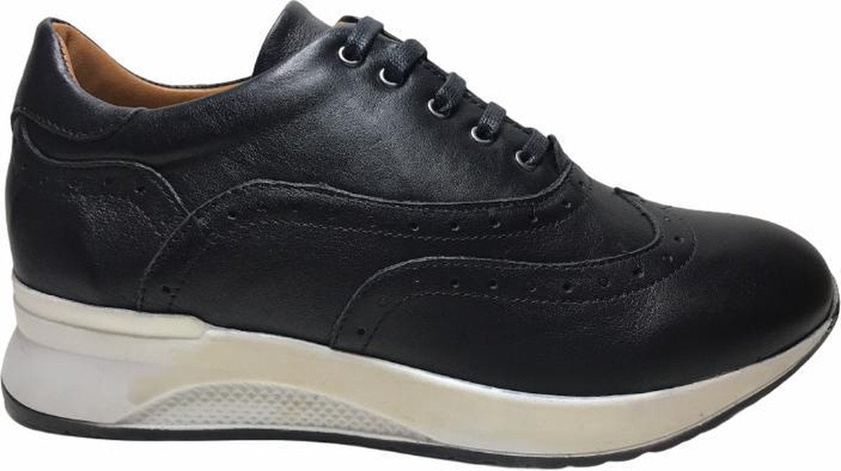 Manlisa oxford vetersneakers W232-2141 zwart mt 36