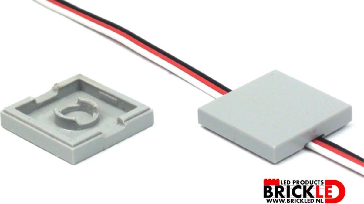BrickLED 10 x Wegwerk tegel 2x2 - Zwart - Verlichting voor LEGO