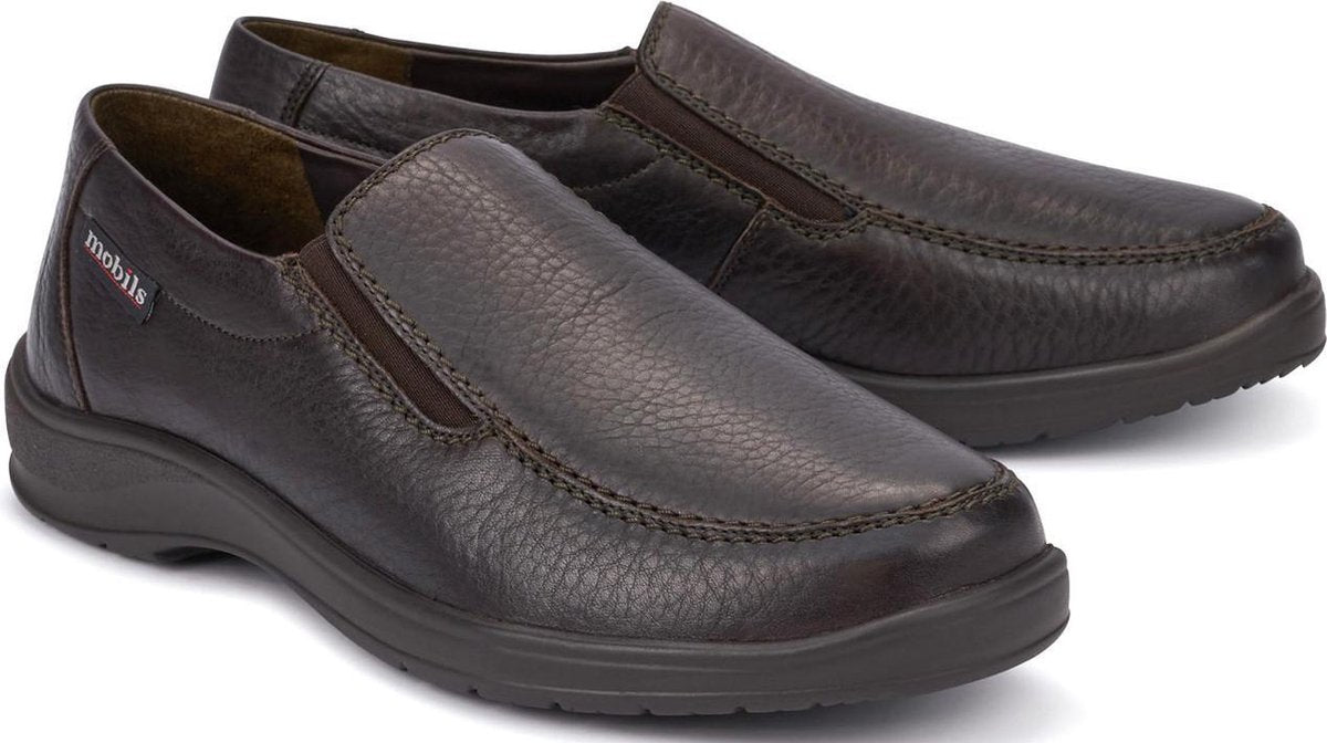 Mobils by Mephisto EWALD Heren Instapper - Extra Breed - Donkerbuin - Maat 45
