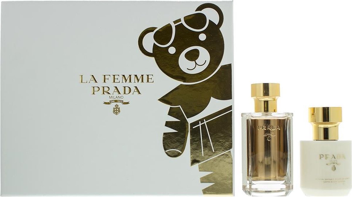 Prada La Femme Giftset - 50 ml eau de parfum spray + 100 ml bodylotion - cadeauset voor dames