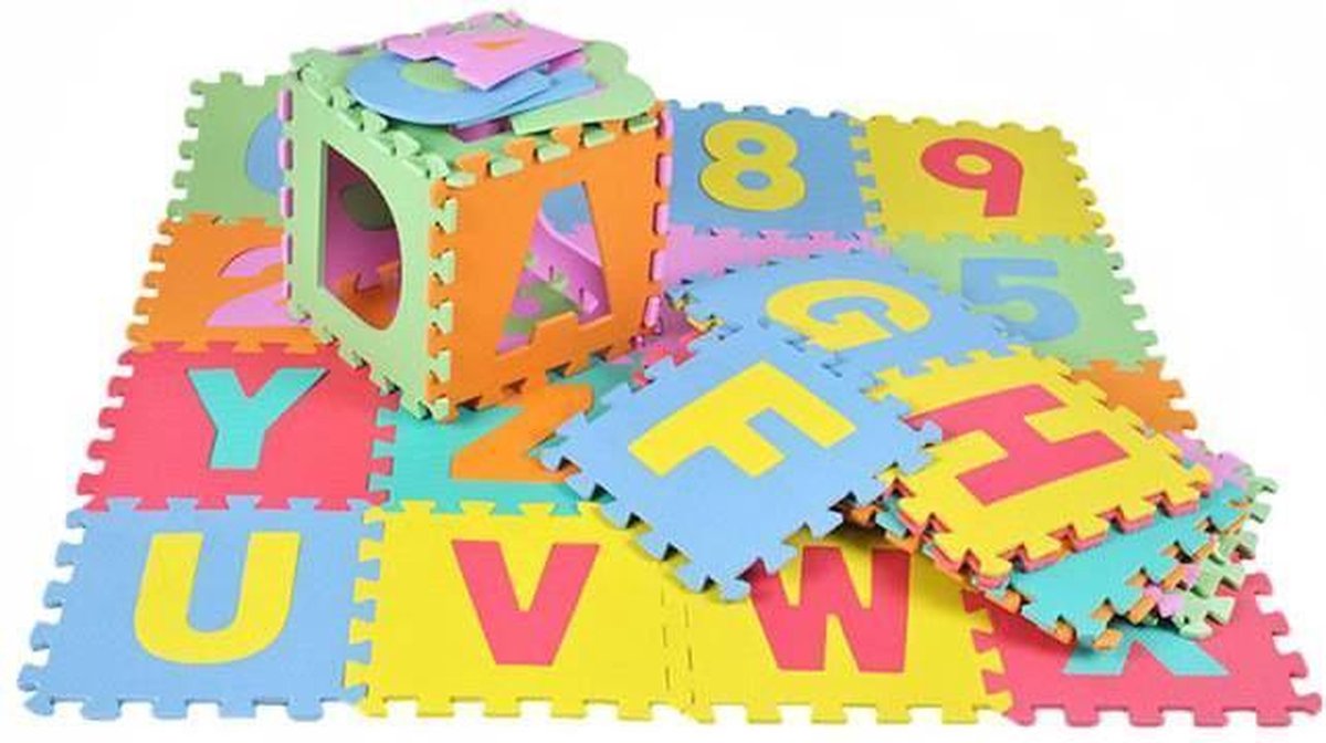Puzzelmat - kinderpuzzel - puzzel van schuim - totale oppervlakte 1.5m2 - 72-delig