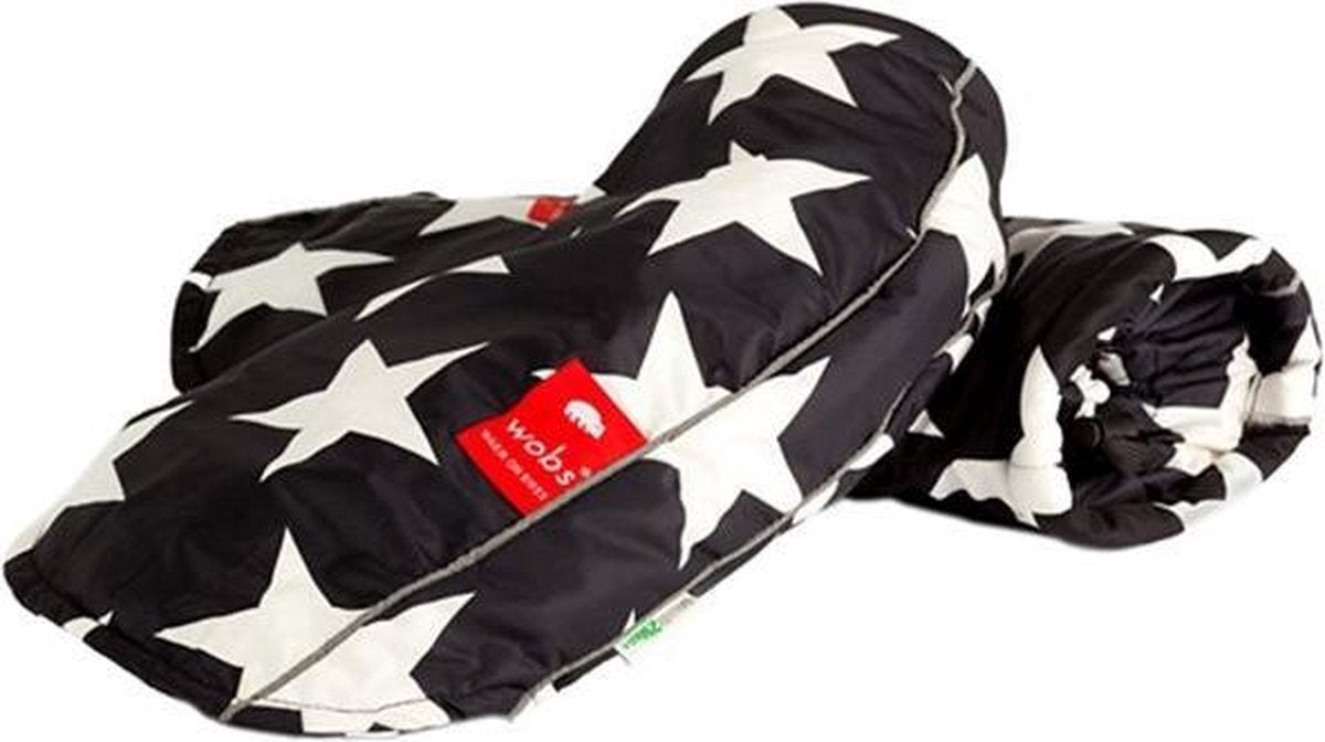 WOBS Black Star Black&White fietshandschoenen