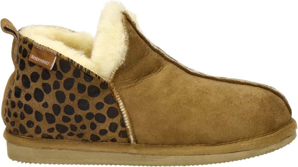 Shepherd Annie Dames Pantoffels - Bruin Multi - Maat 37
