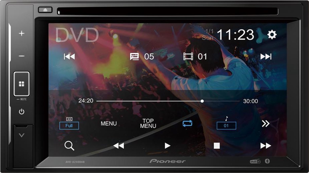 Pioneer AVH-A240DAB 2-DIN Multimedia Autoradio met DAB en Bluetooth