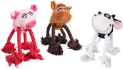 Hondenspeelgoed Pluche Dier Hoofd Touw - 40 cm