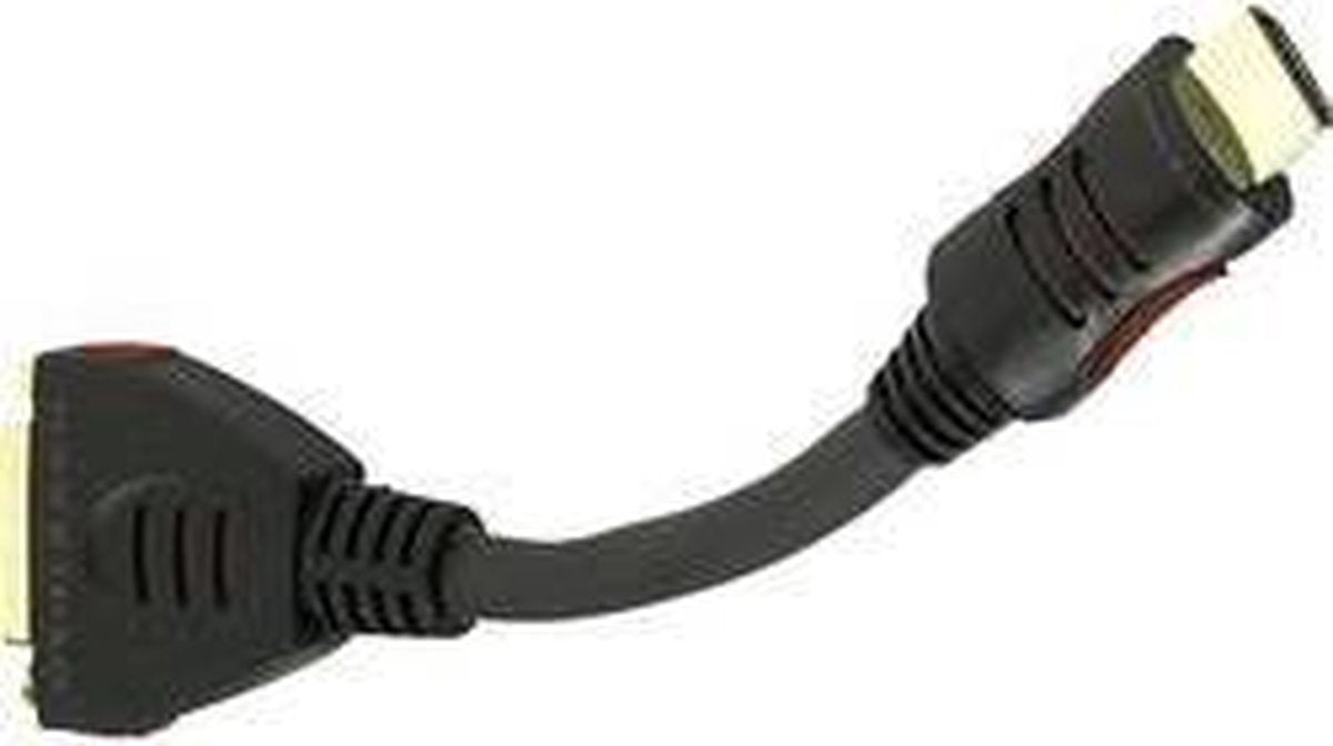 Oehlbach 8526 HDMI / DVI Adapter [1x HDMI-stekker - 1x DVI-bus 24+1-polig] Zwart Vergulde steekcontacten 10.00 cm