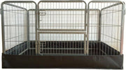 Topmast Puppyren Playpen Hondenbench Uitloopren Excellent + Dakpaneel 125 x 80 x 70 cm Hoog + Bodembescherming