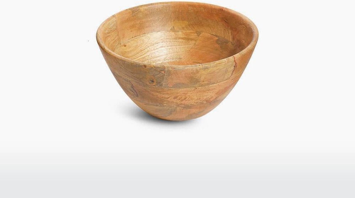 Nkuku Houten Kom - INDUS - Mangohout - Large (17 x 33 x 33 cm)