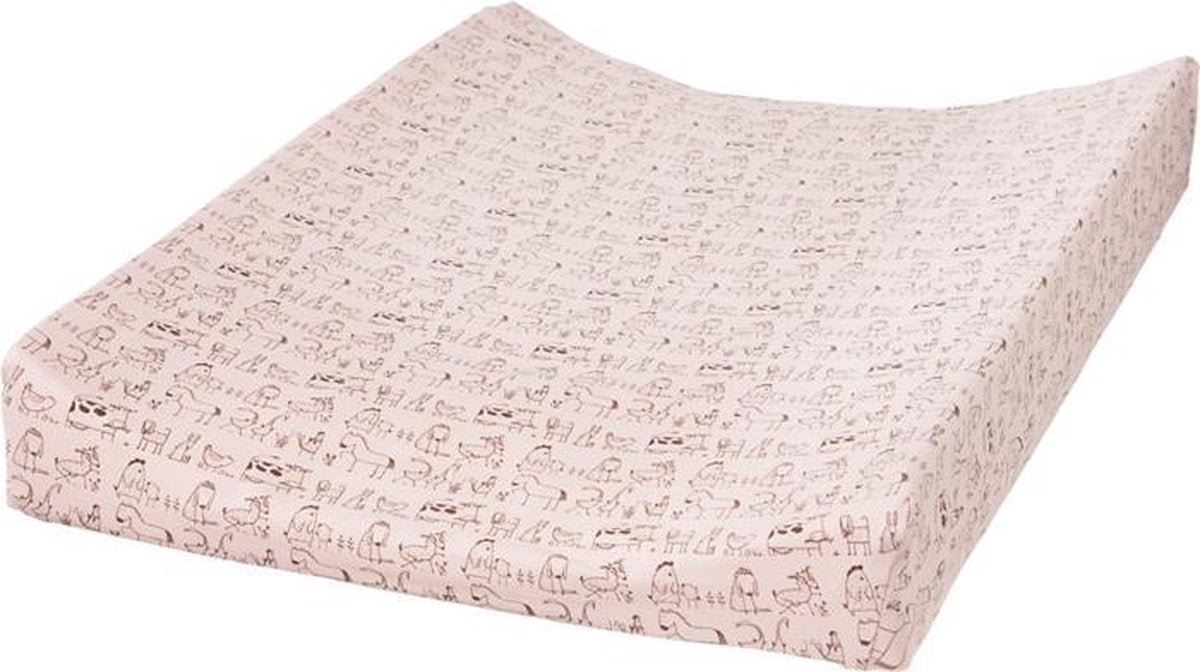 Cottonbaby Aankleedkussenhoes dierenprint roze