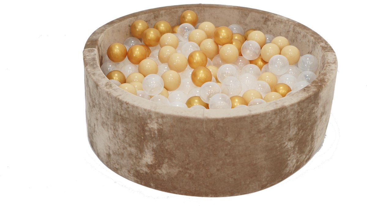 Velvet Ballenbak Goud 90x30 met 250 ballen Goud