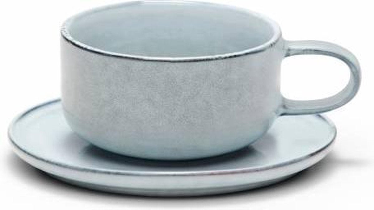 S&P RELIC kop en schotel 260 ml blauw (set/4)