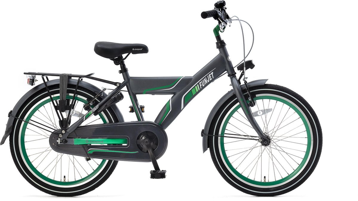 Supersuper Funjet X Kinderfiets - 20 inch - Groen/Grijs