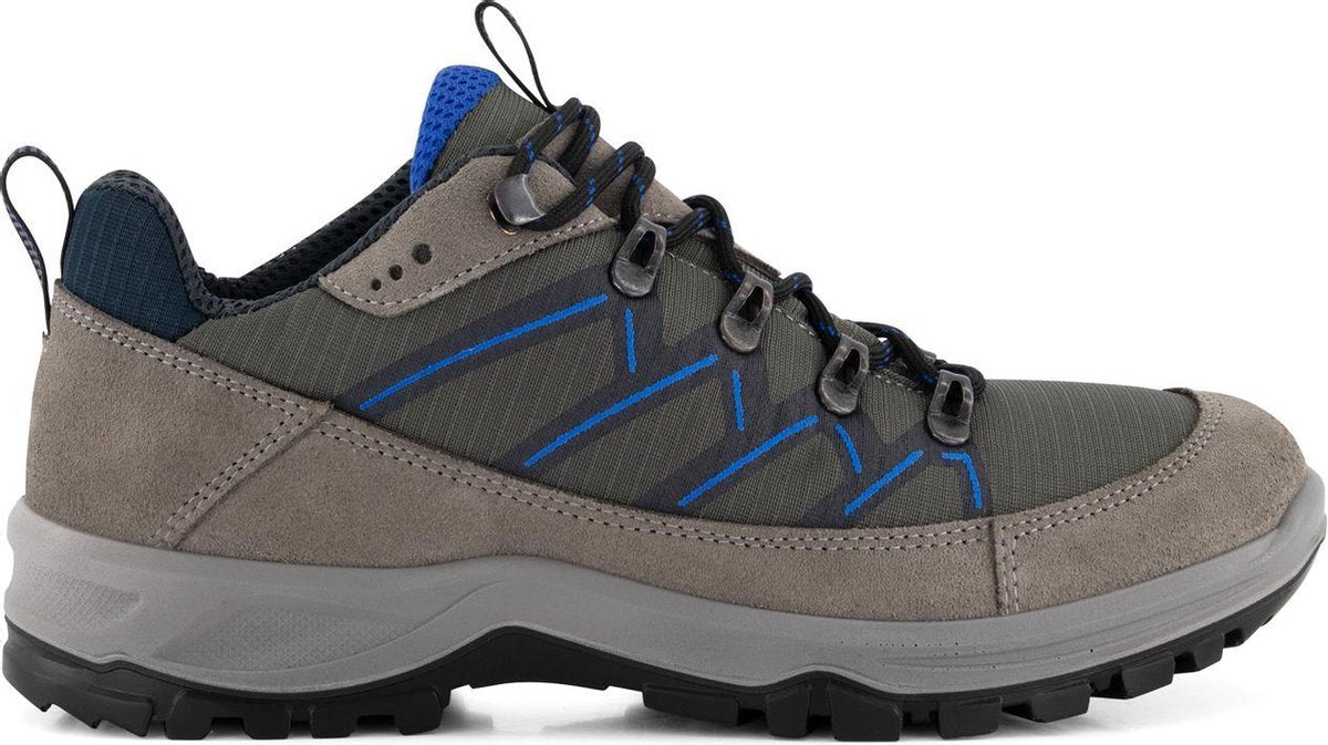 Travelin' Svendborg - Lage Heren wandelschoenen - Waterdicht en ademend - Grijs Leer - Maat 40