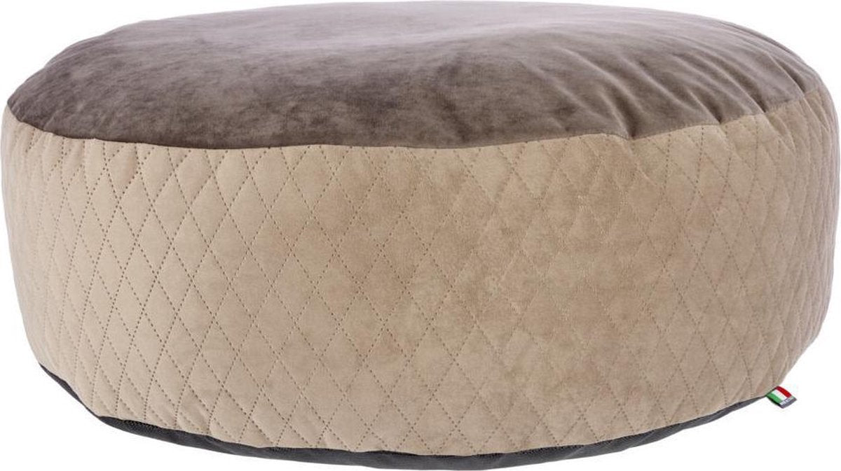 Poef rond hond "bruin" (80*25) - orthopedisch hondenkussen - orthopedische hondenmand