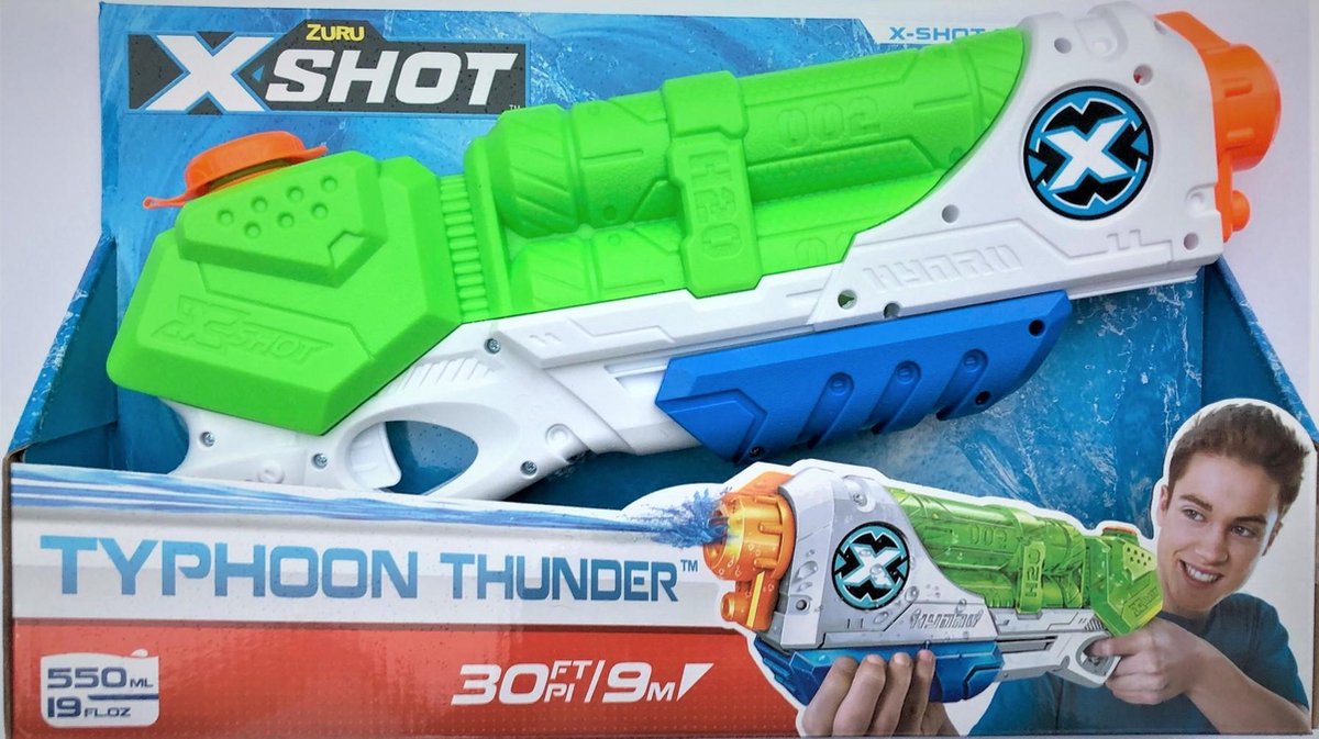 Zuru X-Shot - Typhoon Thunder  - Waterpistool - 550 ml -  bereik tot 9 meter