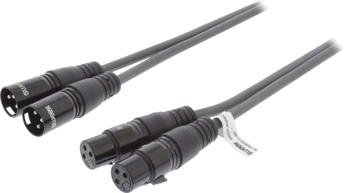 Sweex 2x XLR (m) - 2x XLR (v) audiokabel - 0