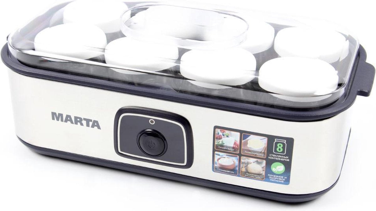 MARTA MT-1853 Yoghurtmaker | 8 glazen 180ml containers | 1.44 L | 25 W