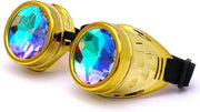 Caleidoscoop bril goggles Steampunk - goud - festival burning man