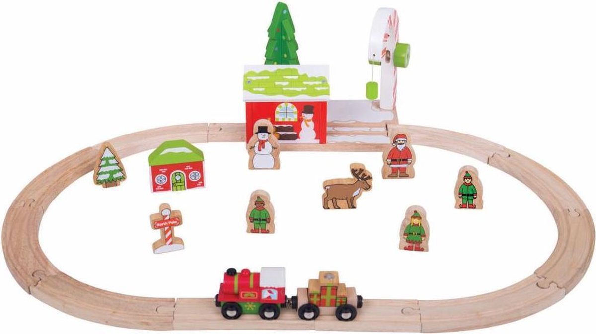 Houten Treinset Winter Wonderland