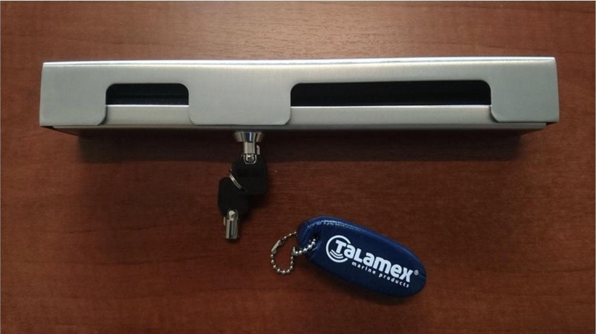 Buitenboordmotorslot rvs met cylinder