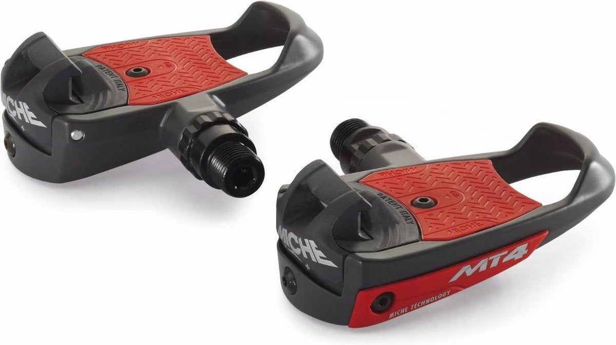 Miche Klikpedaal Mt4 9/16 Inch Set Rood/grijs