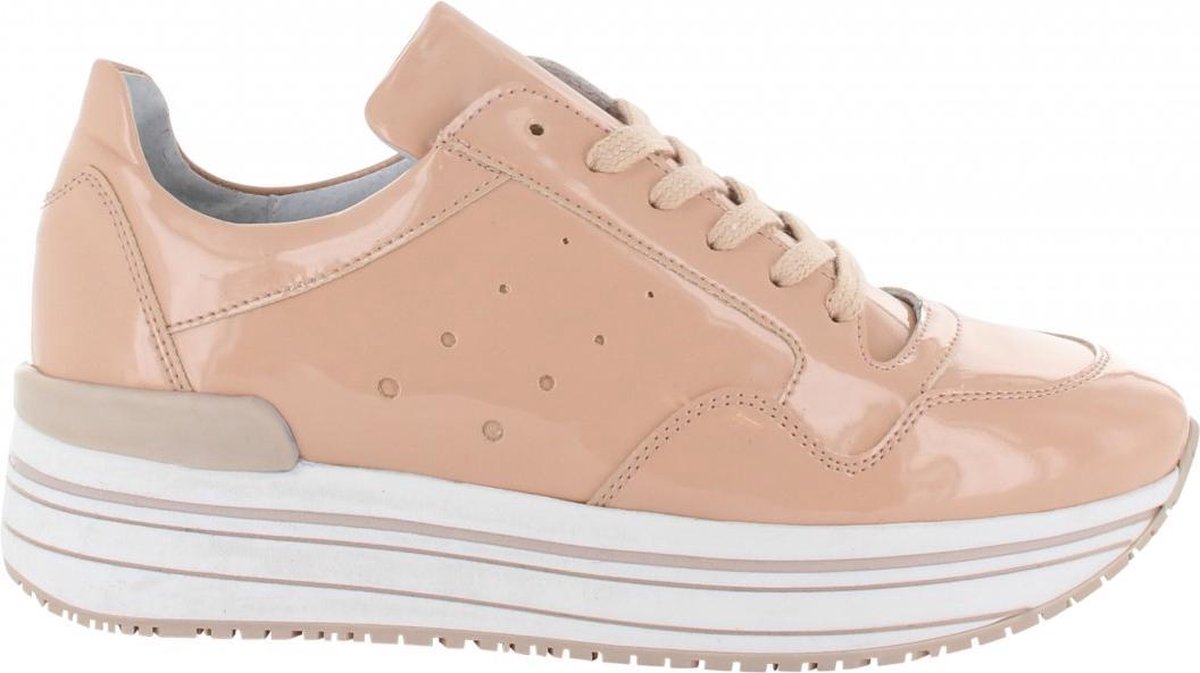 Tango | Marike 12-ac nude patent jogger - white/nude sole | Maat: 41
