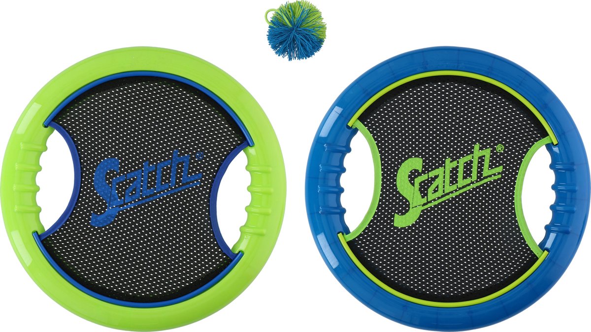 Scatch Buitenspeelgoed Trampoline Peddelbal - Tennisspel - 2 Batjes en 1 Bal