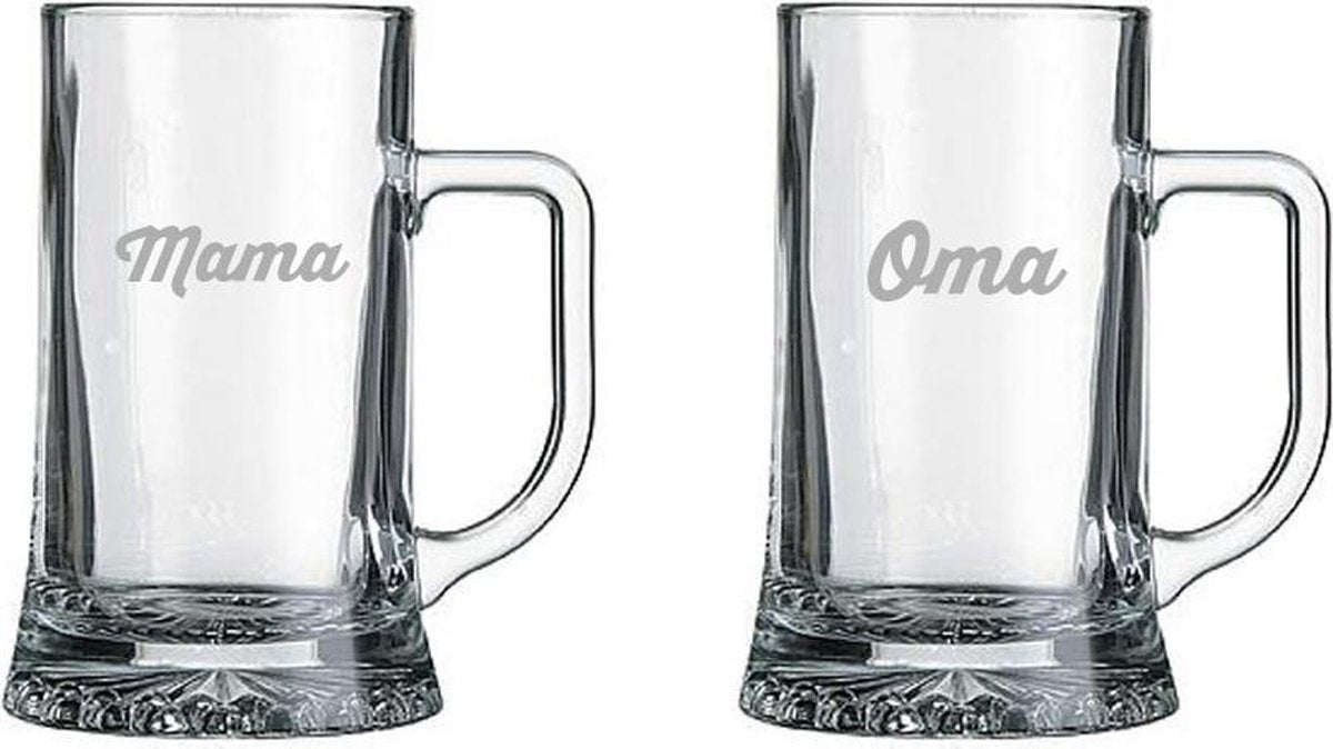 Gegraveerde bierpul 50cl mama+oma