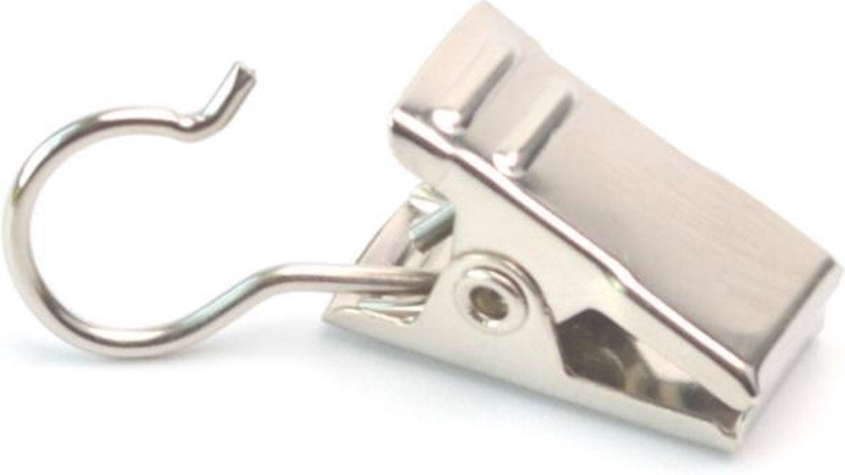 Gordijn Knijpers - Handdoeken Knijpers - Theedoeken Knijpers - RVS - Zilver - 10 Stuks