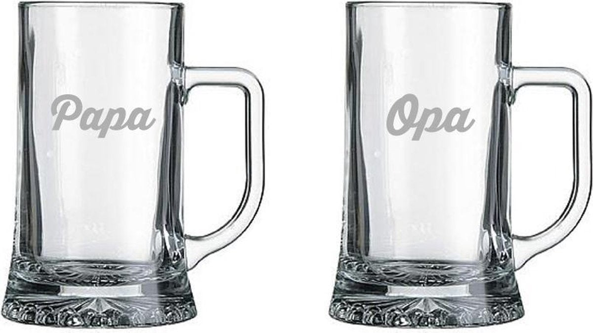 Gegraveerde bierpul 50cl papa+opa