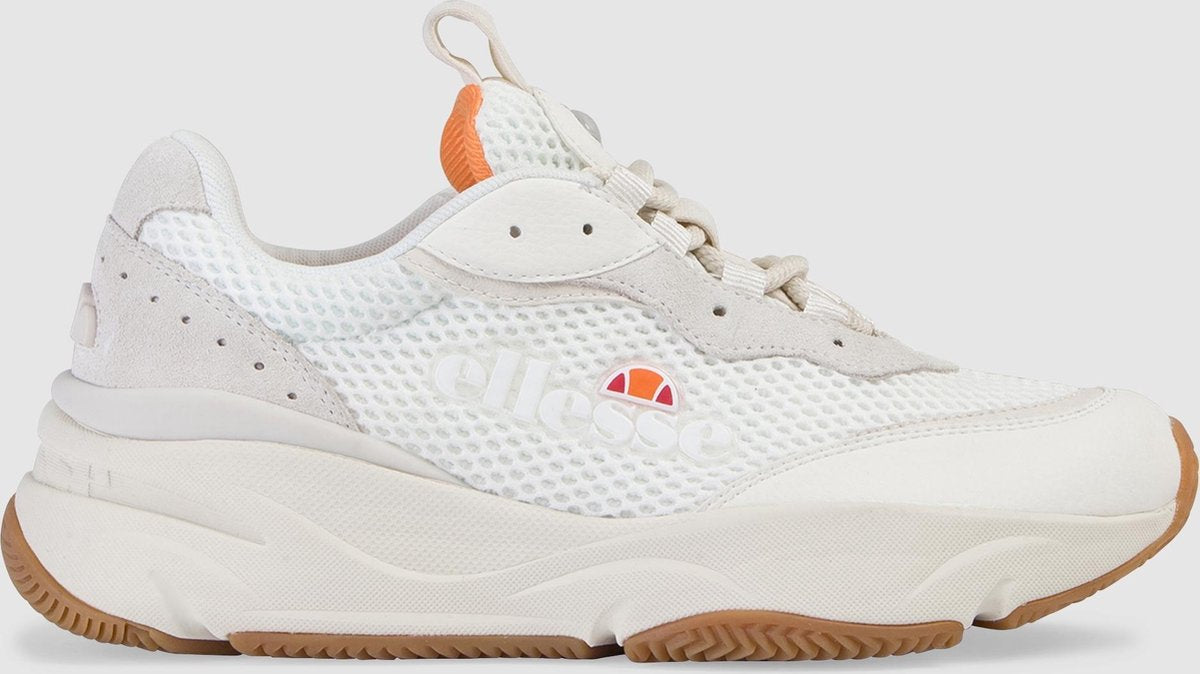 Ellesse Massello Dames Sneakers - Gebroken Wit/Oranje - Maat 40.5