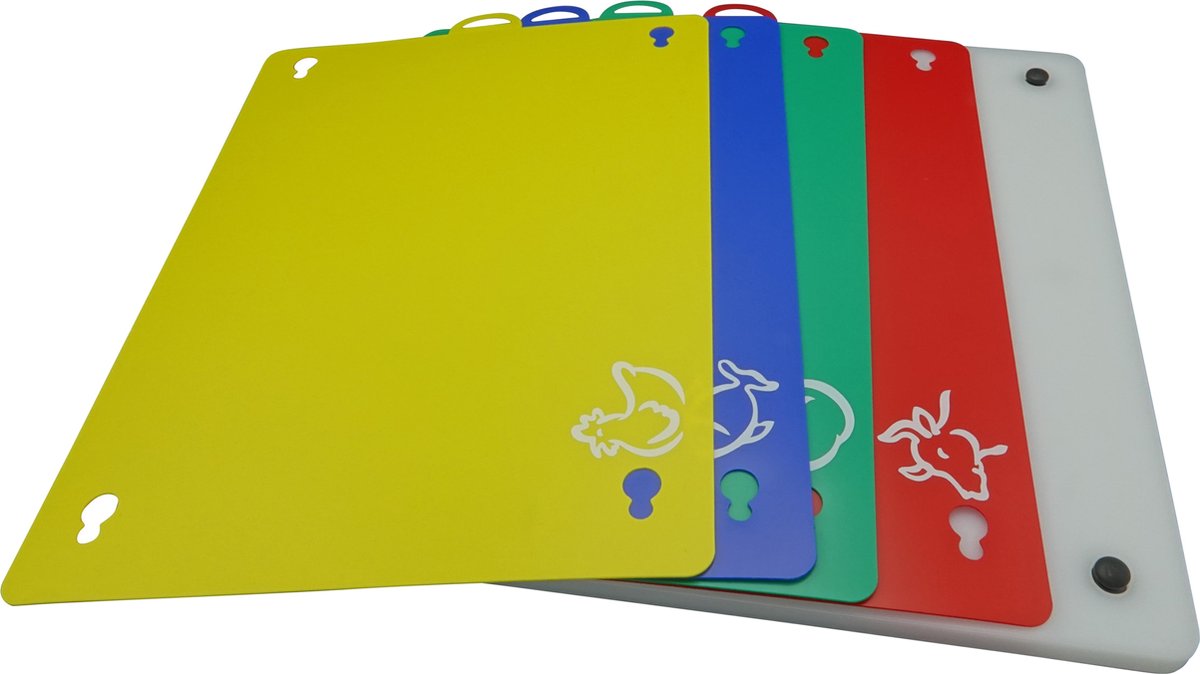 4cookz® Snijplank Professional set met 4 Verwisselbare Snijplaten