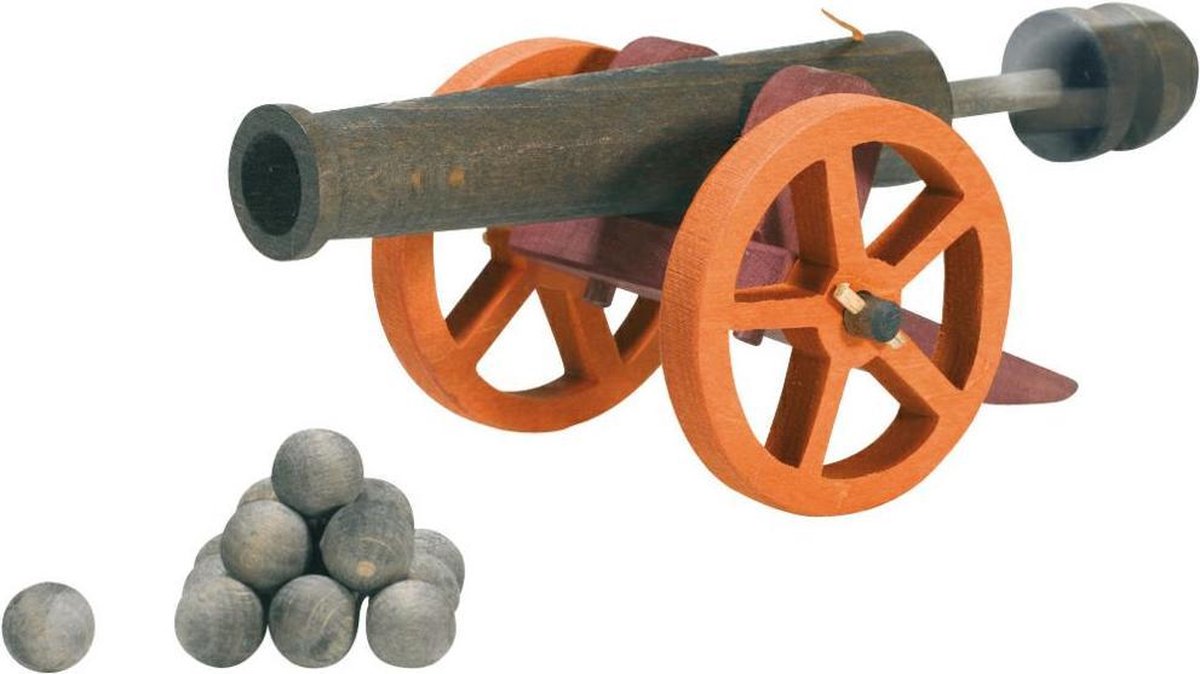 Cannon large with 10 Cannonballs