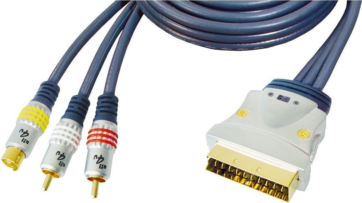 GR-Kabel PB-483 video kabel adapter 10 m SCART (21-pin) Zwart