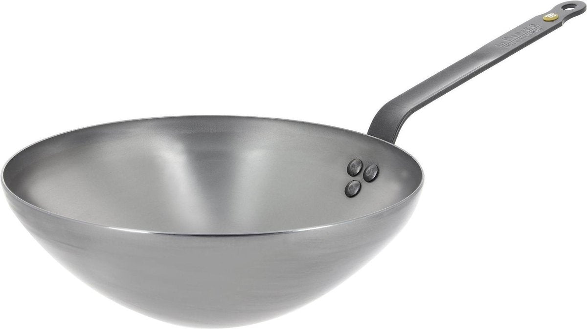 deBuyer Mineral B wok 40cm - staal - tegengreep
