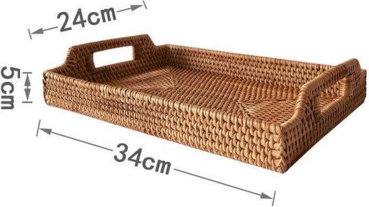 Handgeweven Schaal voor binnenhuis - Rectangle S -