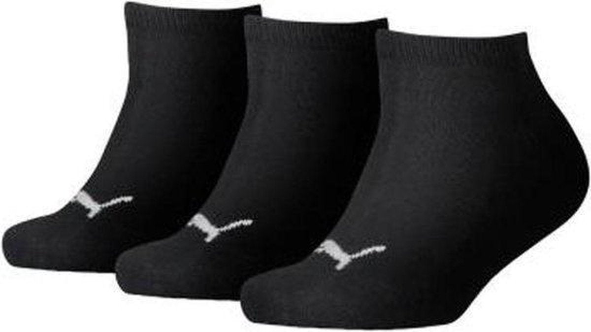 Puma kinder sneaker sokken - zwart 3-pack  - 34