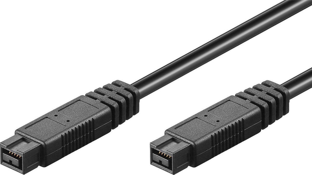 Transmedia FireWire 800 kabel met 9-pins - 9-pins connectoren / zwart - 1