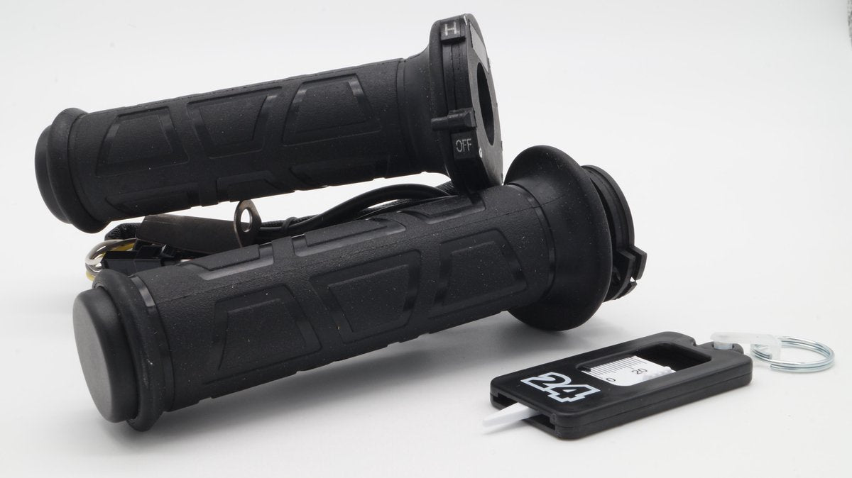 Handvatverwarming motorfiets - hotgrips - handvat verwarming - verwarmde handvaten motor - inclusief gratis profieldieptemeter