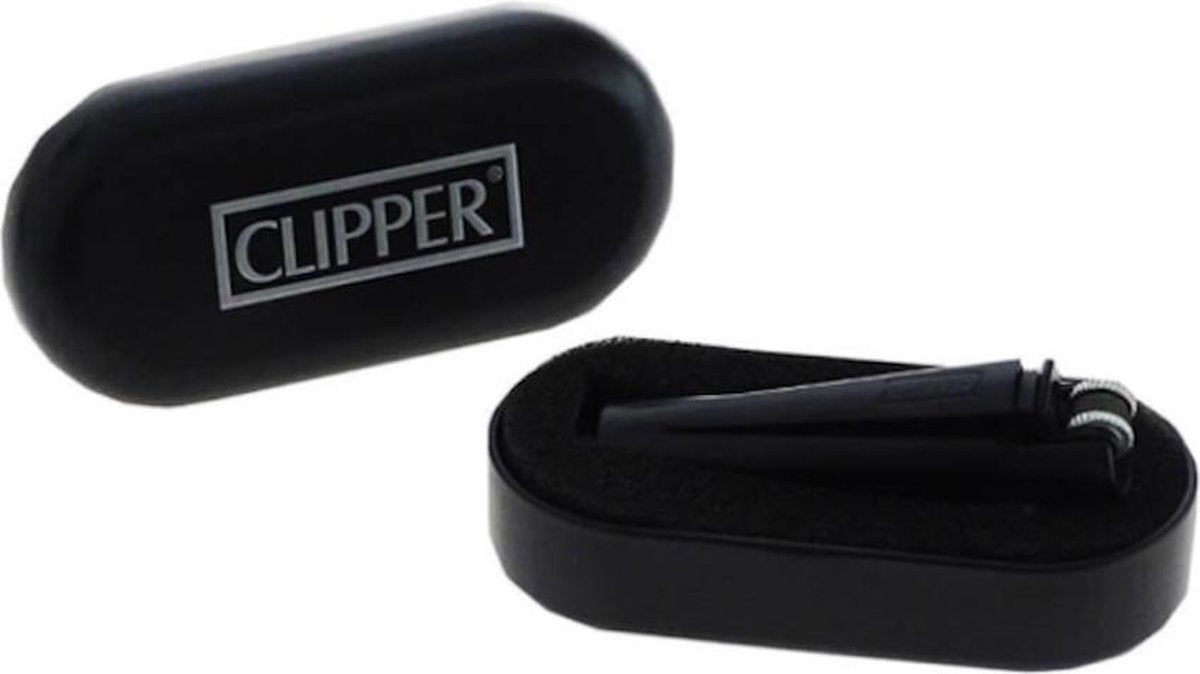 Clipper aansteker - Clipper aansteker metaal zwart - Clipper - Clipper Jet - Clipper aansteker Jet - In geschenkdoos