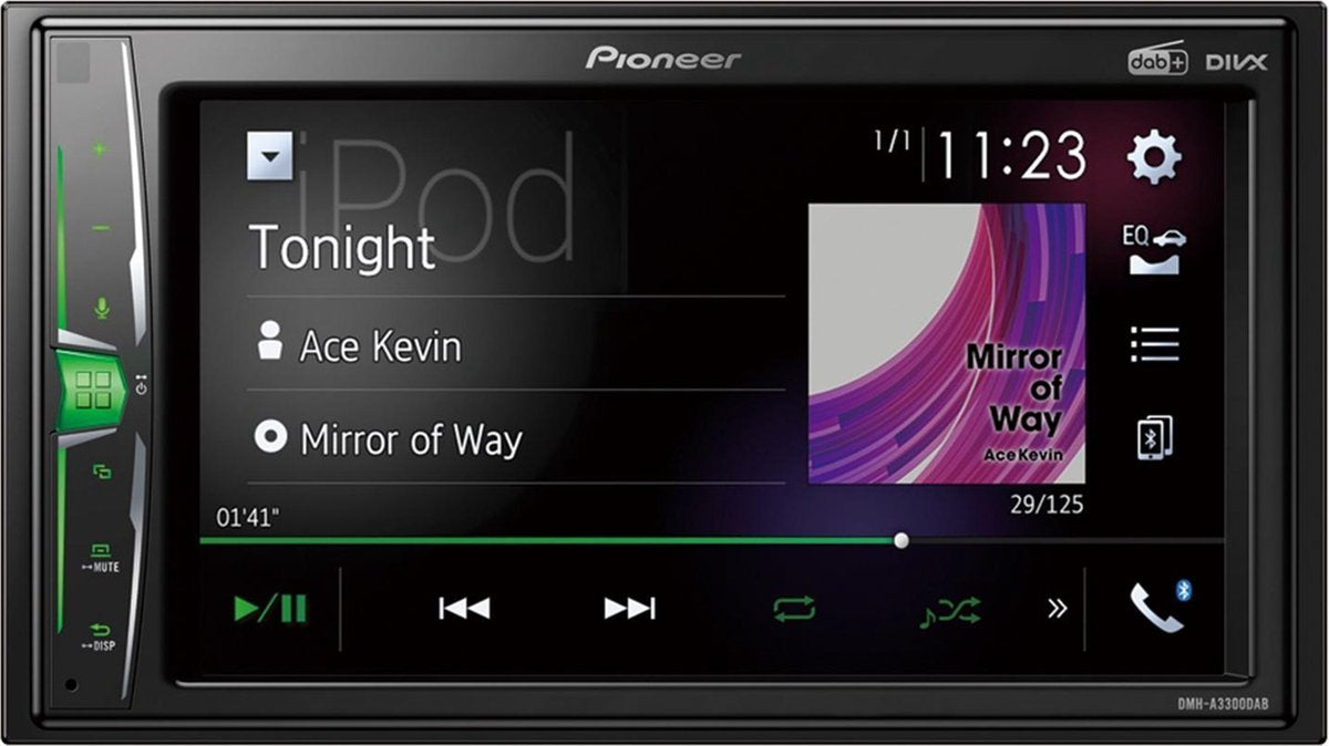 Pioneer DMH-A3300DAB autoradio Zwart Bluetooth