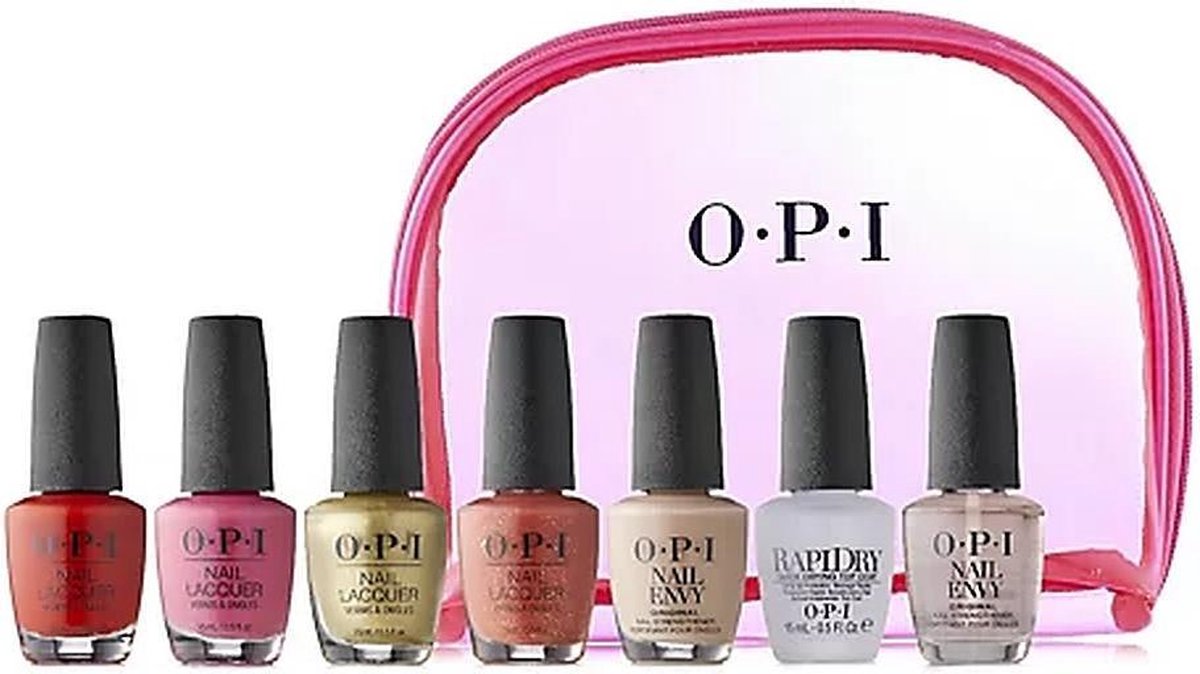 O.P.I 8 Piece Mexico City Nail Collection & Bag Cadeauset - 7 x 13.5 ml