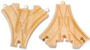 Beeboo Train 17278 - Set van 4 houten 3-splitsingen - baanwissels 17