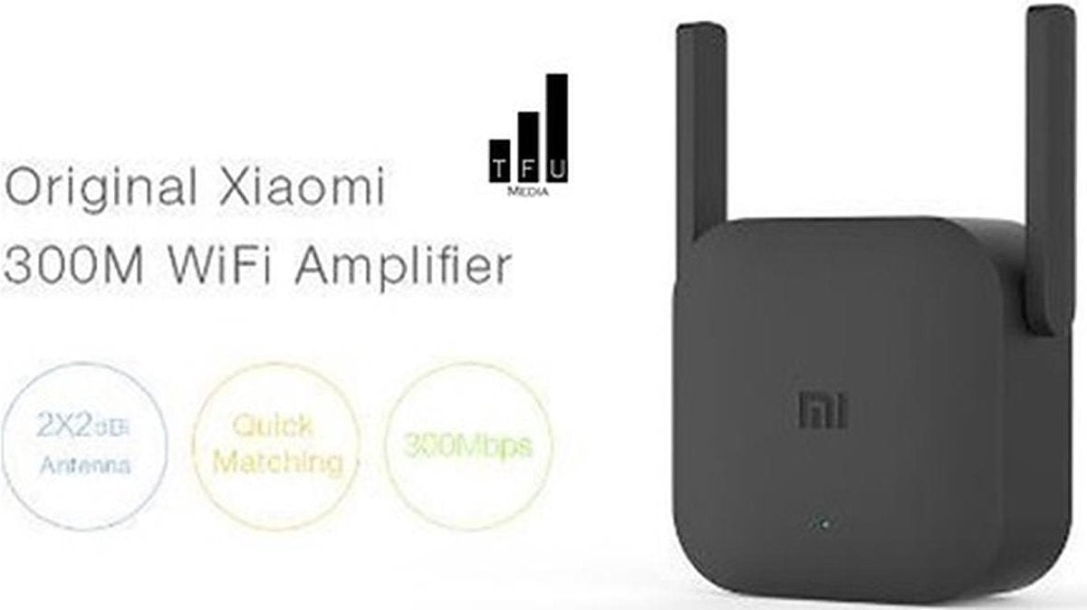 Wifi versterker -Router- Xiaomi Pro-300MB  - Wifi -Versterker- Stopcontact - Pro -- WIFI EXTENDER - SMART - Zwart
