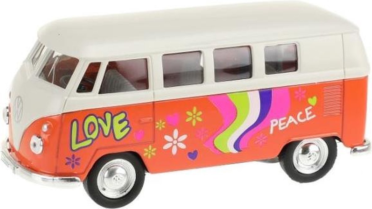 Toi-toys Welly Hippie Volkswagenbus Oranje 10