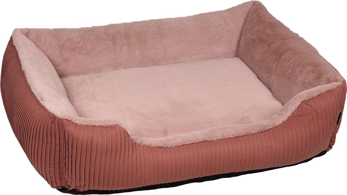 Mand faldi rechthoekig rits roze 50x40x18 cm Flamingo