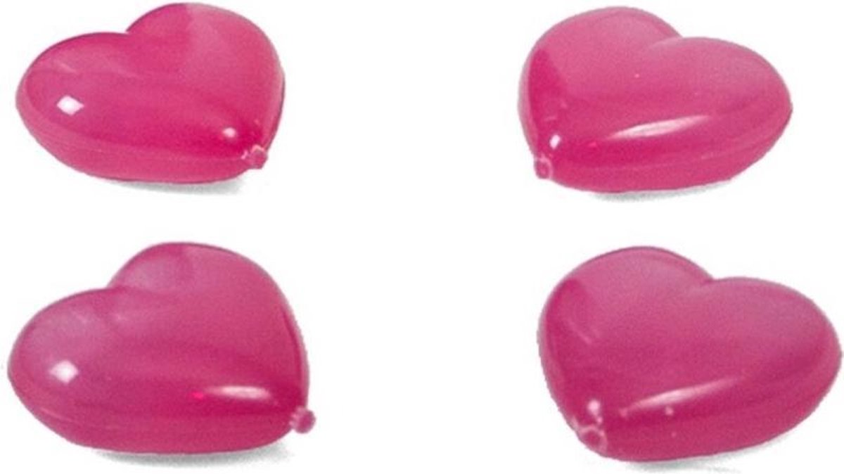 24x stuks ijsblokjes hartjes herbruikbaar - Plastic ijsblokjes - Verkoeling artikelen - Gekoelde drankjes maken