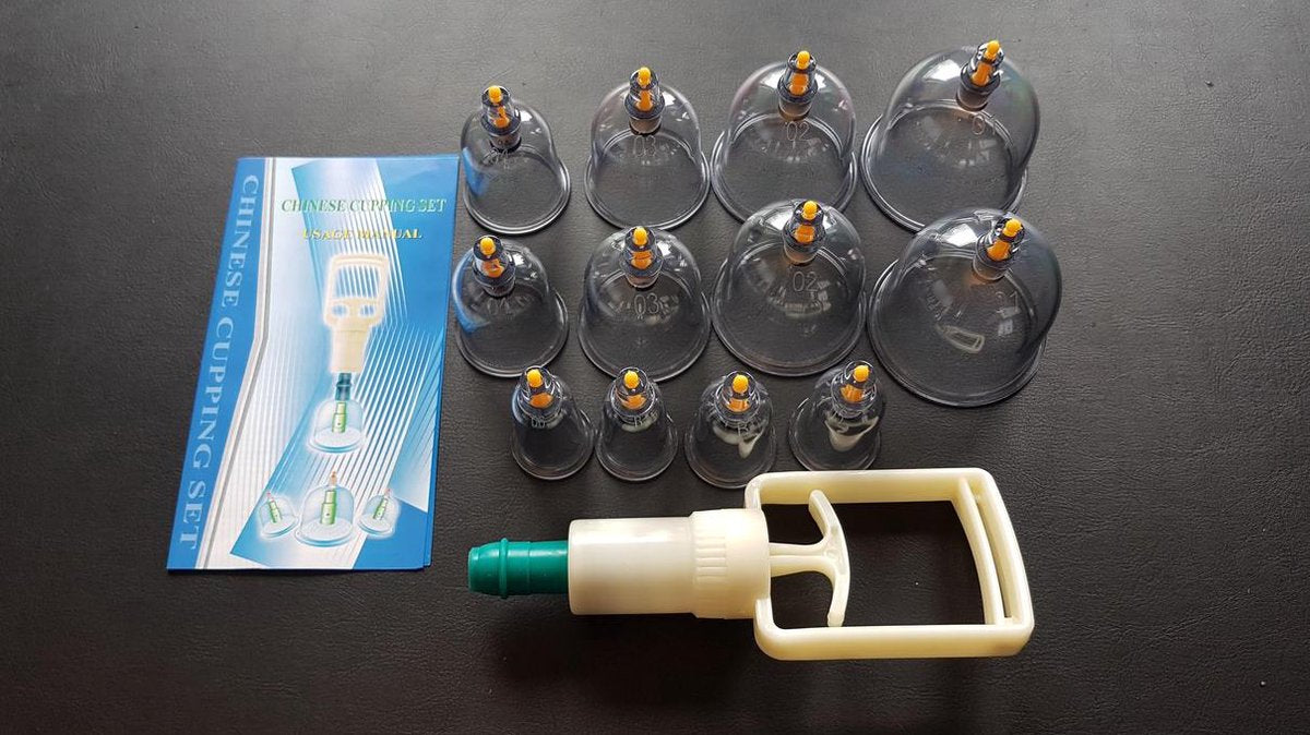 Professionele cupping set  + NL handleiding + 6 magneten